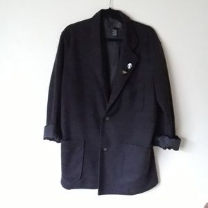 Long dark grey blazer